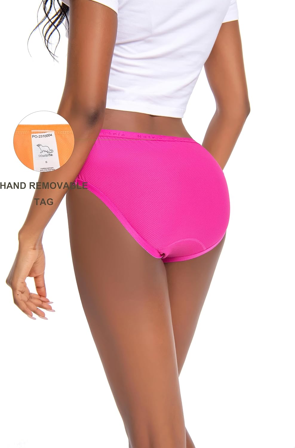 Nutria Womens Bikini Brief Quick Dry Travel Underwear 5-Pack Mesh Hiking Panties Activewear Stay Fresh D01 - Image 4