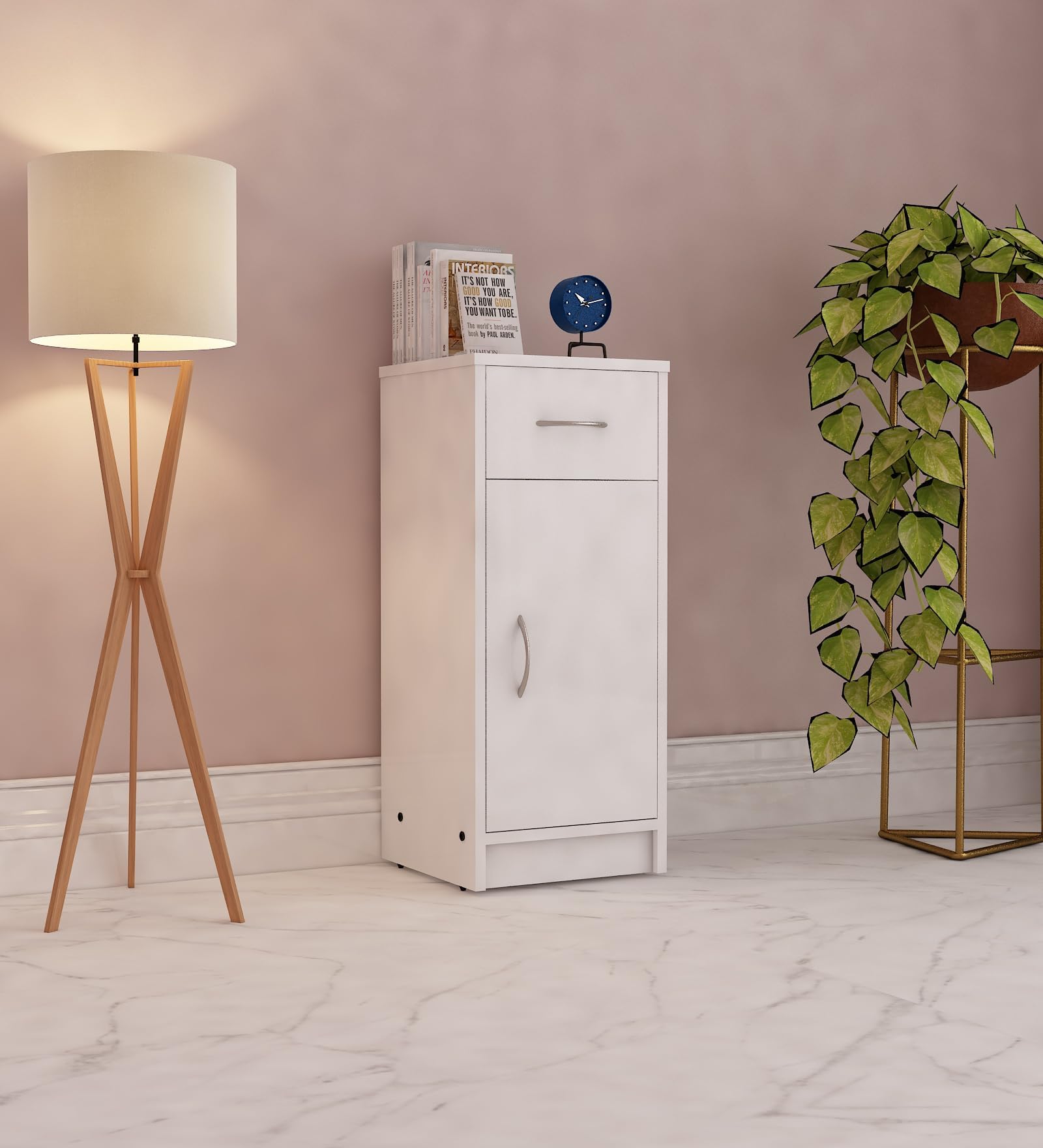 Nest Multipurpose Storage Unit | Engineered Wood | Free-Standing Cabinet | White Finish | Spacious & Durable | Easy Knock-Down Assembly-image-13