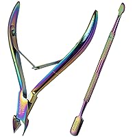 Vista 12 de Cortador de Cutículas Profesional de Acero Inoxidable Alicates de Cutículas con Cuchillas Afiladas y Doble Resorte Cortaúñas de Cutículas