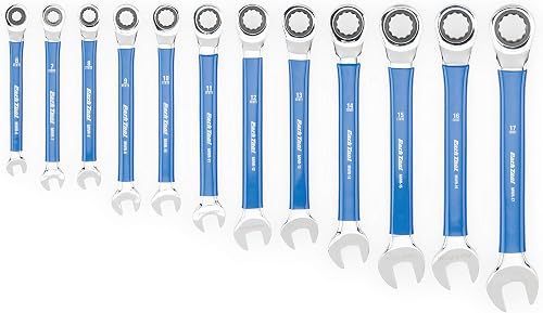 MWR-SET Ratcheting Metric Wrench Set,6mm 17mm Tool,Blue/Silver | Park MWR-SET Metric Ratchet Wrench Set - Chrome Vanadium, USA-Made