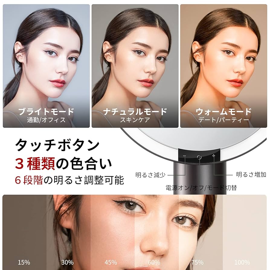 【未使用】AMIRO 女優ミラー 8インチ 10倍拡大鏡付き LEDミラー Amazon.co.jp: AMIRO 女優ミラー 8インチ 10倍拡大鏡付き LED