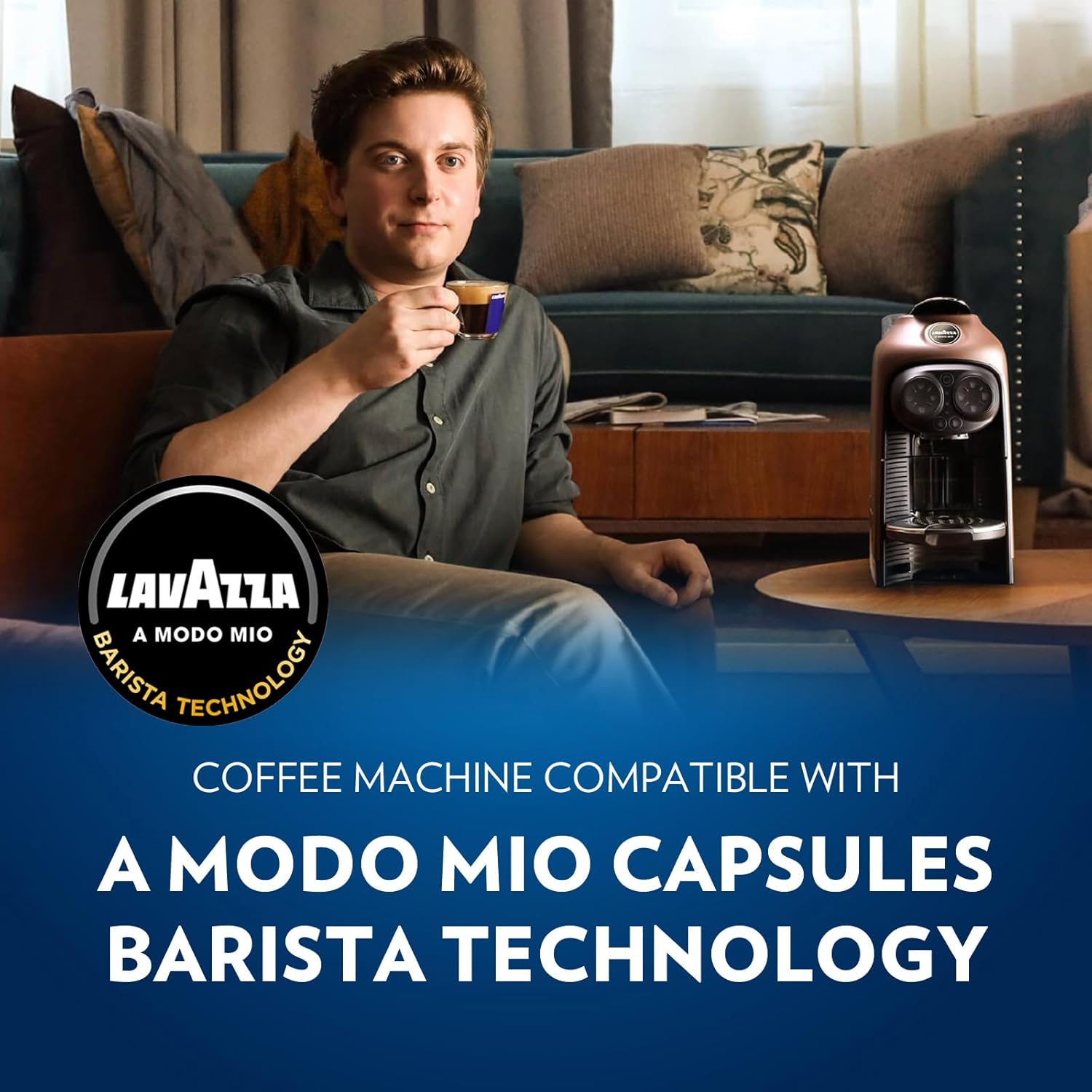 Lavazza, A Modo Mio Tiny Eco, Coffee Capsule Machine, Compact, Compatible with A Modo Mio Coffee Pods, with Automatic Shut-Off, Removable and Adjustable Cup Rest, 1450 W, 220-240 V AC, 50-60 Hz, Black 5 71K2D3LsLIL. AC SL1500