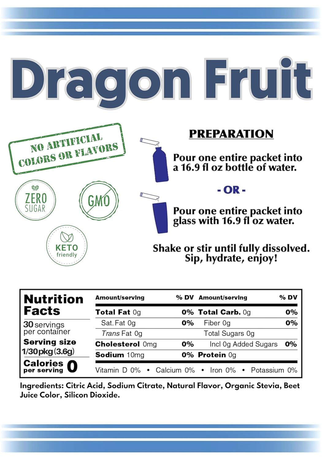 Drink Mix - 2GO (All NATURAL Dragon Fruit)