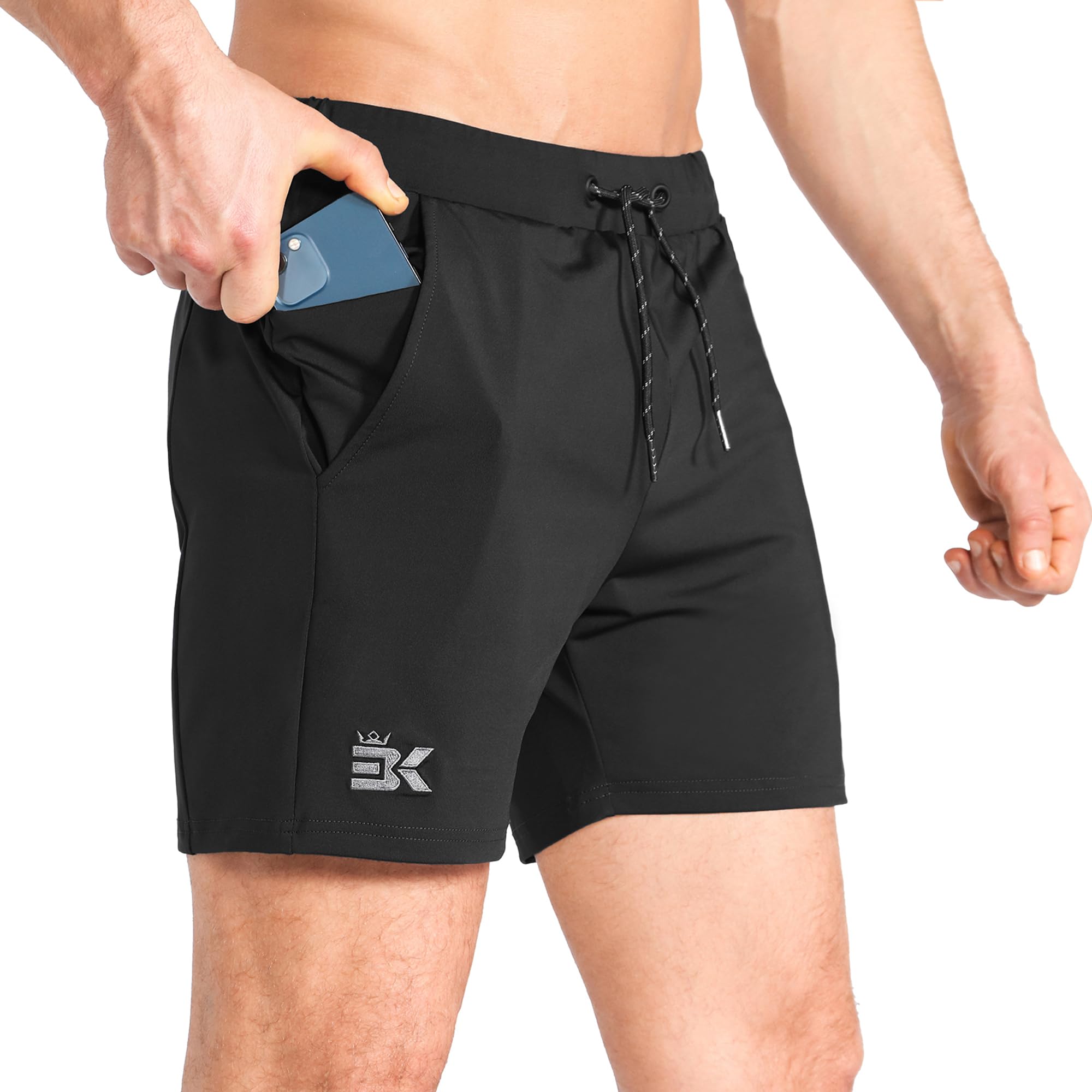 ZENWILL Ligero Pantalones Cortos Hombre Deporte Gym Running | Pantalones Cortos Hombre Deporte Elasticos, Pantalón Corto Gimnasio Bolsillo Cremallera,Pantalon Corto Gimnasio Secado Rapido