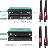 Vista 8 de Mirabox Transmisor HDMI inalámbrico y extensor de receptor 1x4-656.2 ft (656 pies) 5.8GHz 1080P @60Hz Kit de extensor de audio y video con bucle IR