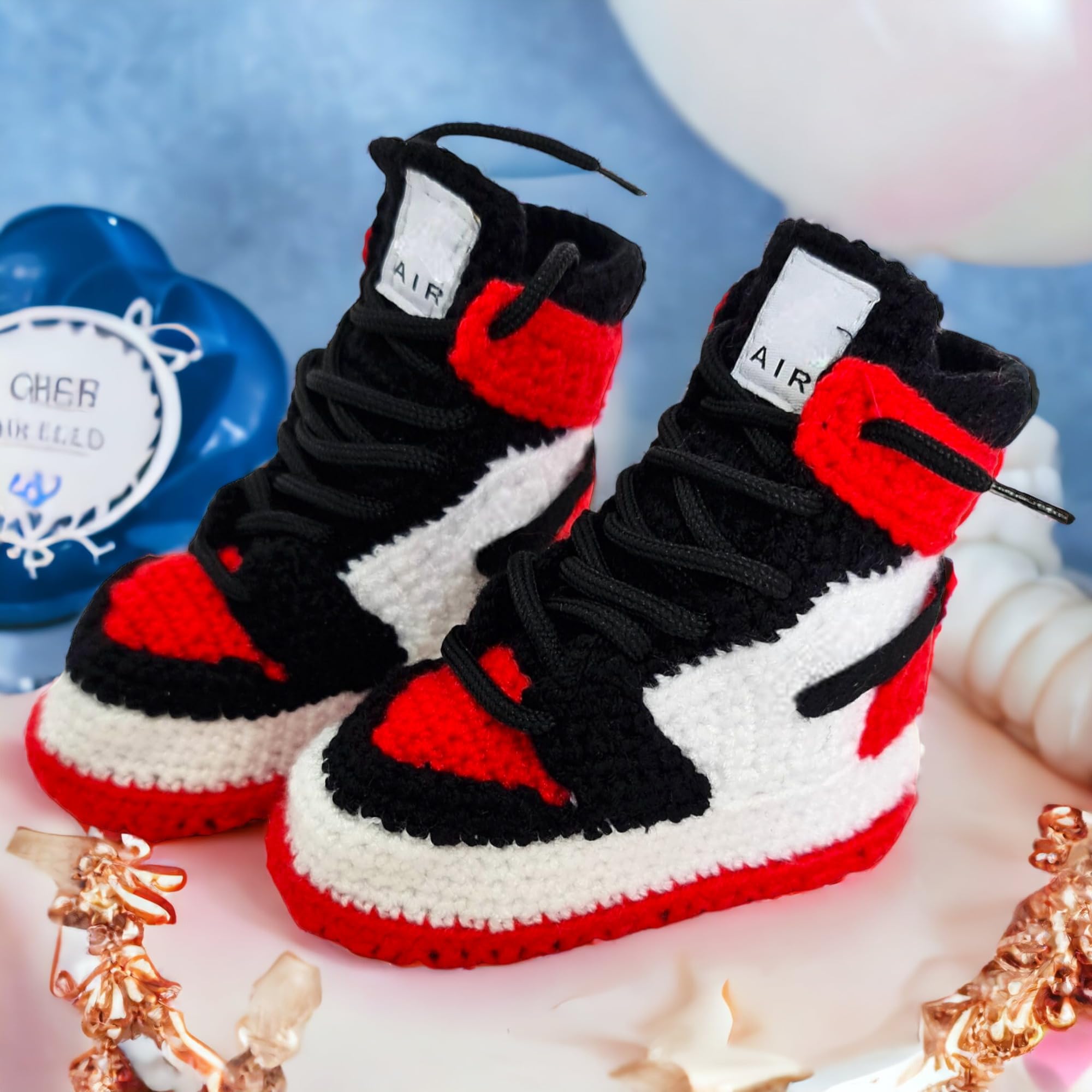 Baby handgemachte individuelle Booties, Neugeborenen Häkel Hausschuhe, Kleinkind gestrickte Sneaker, gemütliche Fleece Krabbelsocken, Lauflernschuhe, weiche Baumwolle Natur Kinderschuhe