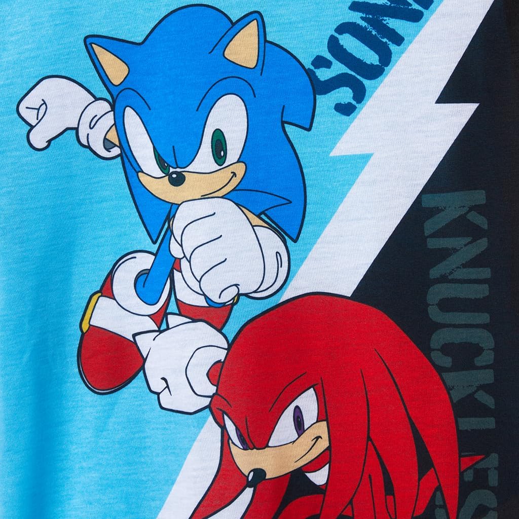 Sonic The Hedgehog Boys' Shorts and Sleep Shirt Kids Sleepwear 2 Piece Pajama Set - Image 4