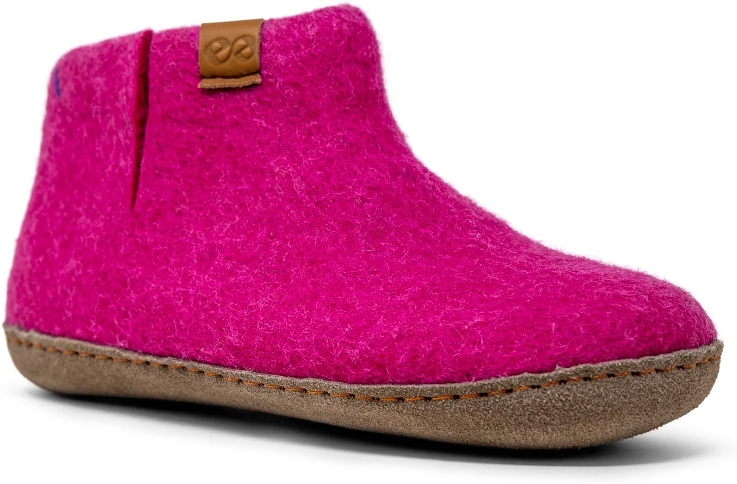 Designed in Denmark | Hand-Made in Nepal | Women's Everest Ankle High Wool Slippers with Leather Soles