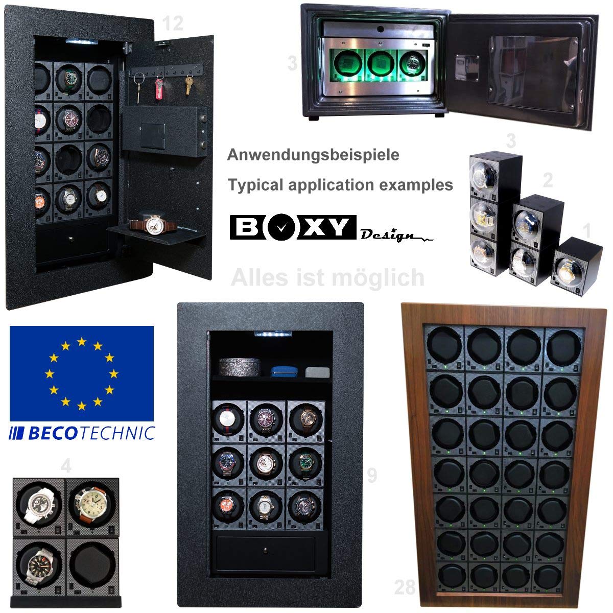 NEU: Uhrenbeweger Boxy Classic CARBON EDITION Single - Kollektion 2025