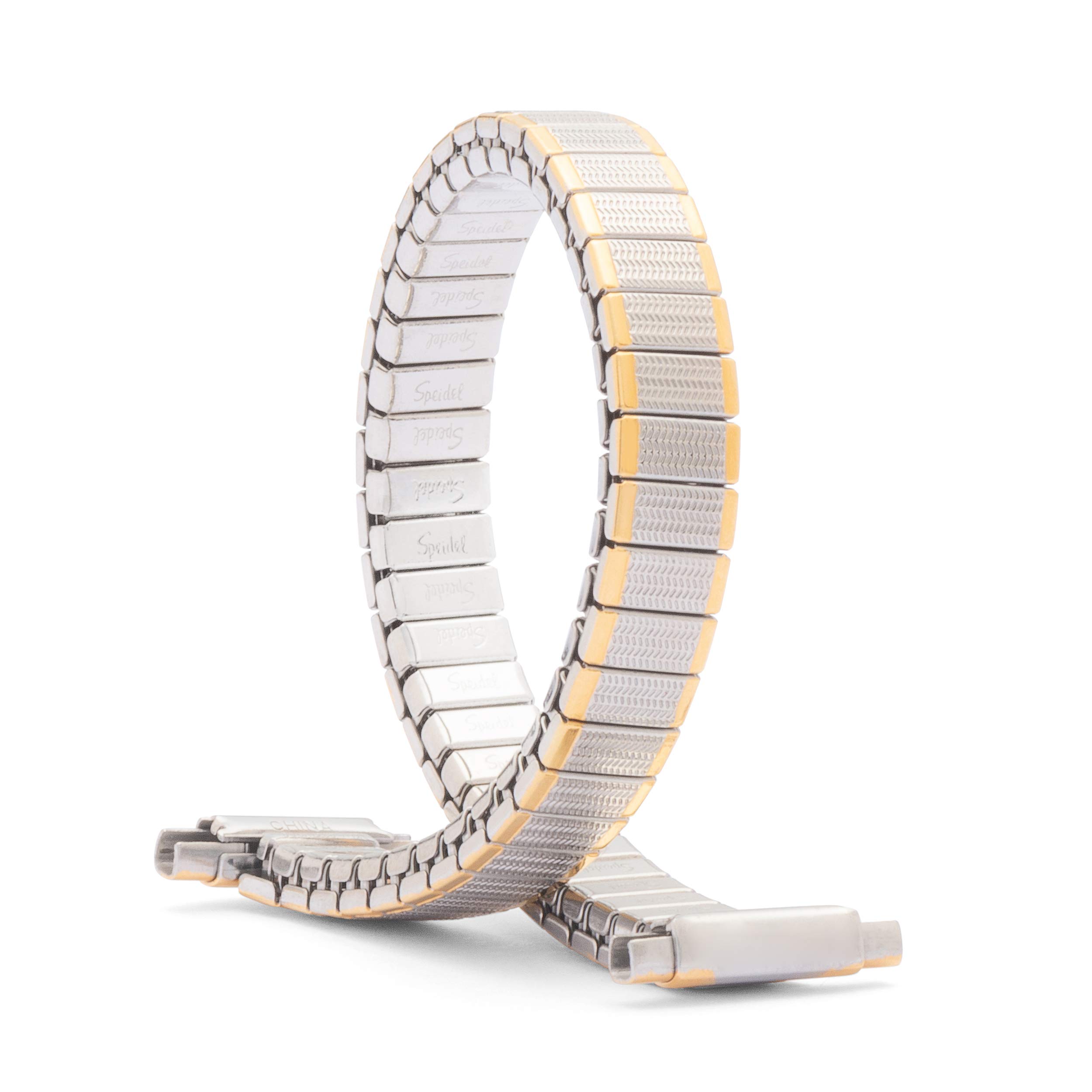 SpeidelLadies Twist-O-Flex Expansion Replacement Watch Band Silver Tone Straight End 10-14mm