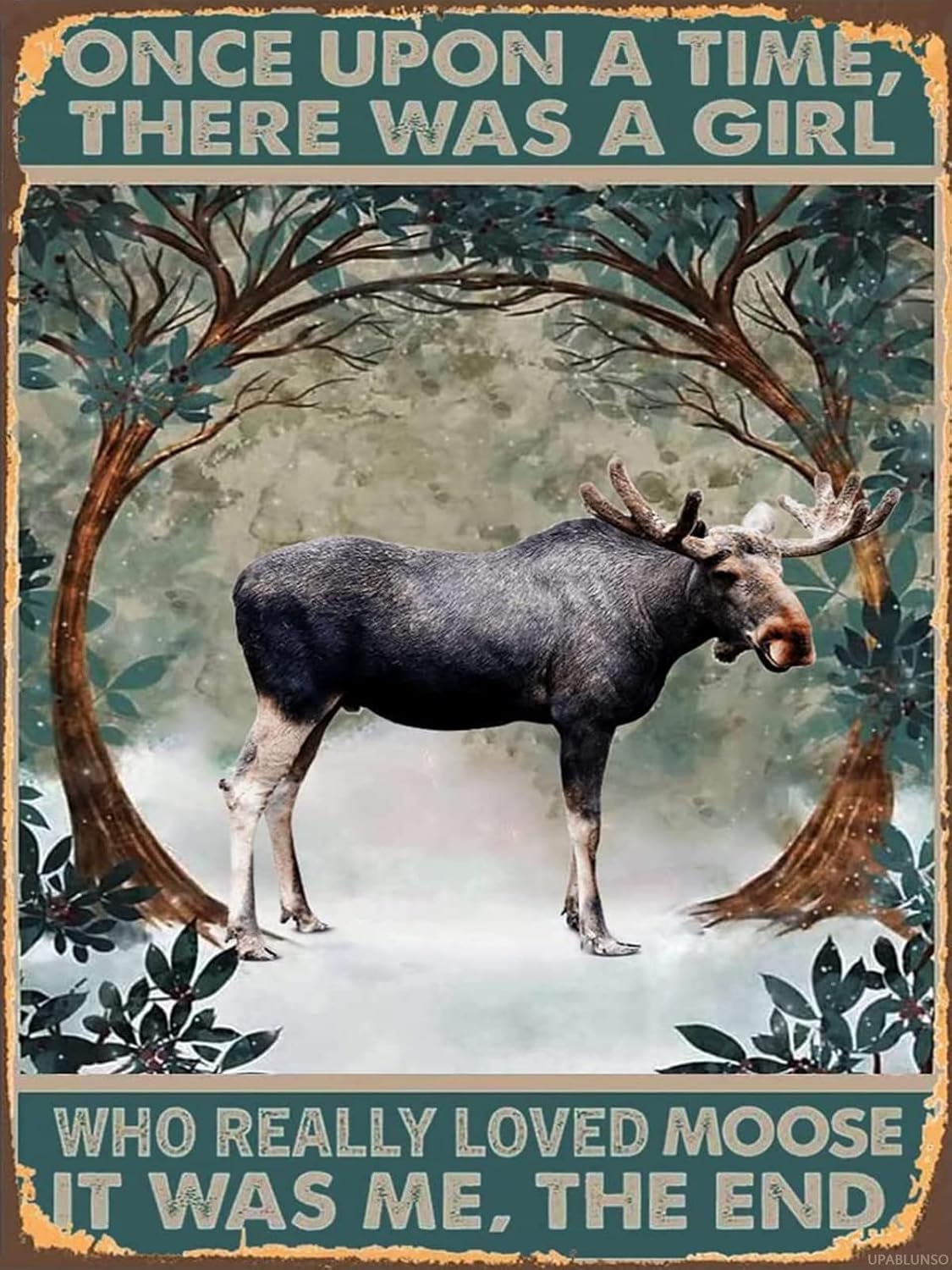 Christmas Gift Vintage Moose Animal Diamond Painting Kits, Diamond Painting Adults 5D Full Diamond, Suitable for Room Decor Wall Decor or Gift Giving 12x16 inch Suitable for New Year, Valentine's Day
