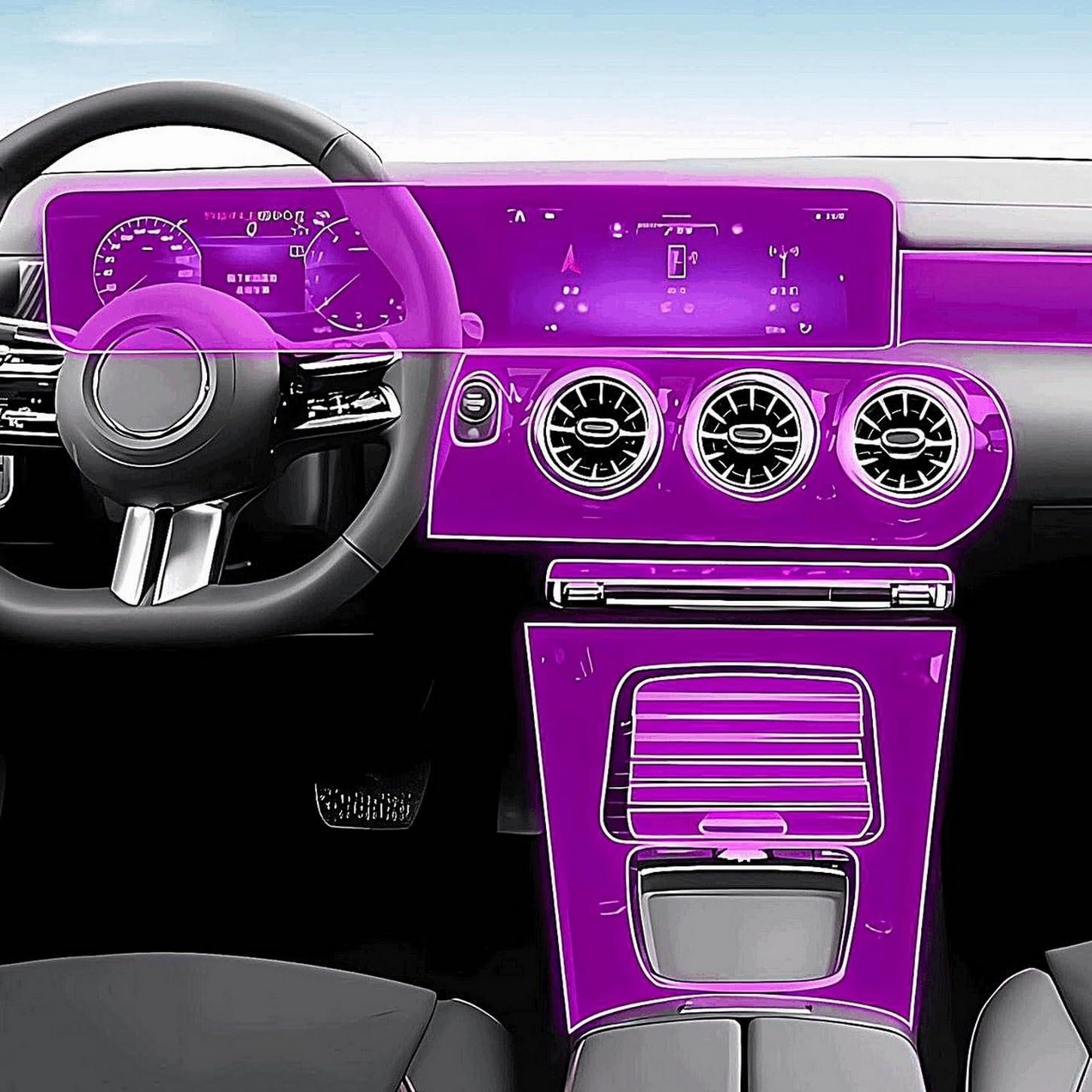 Protector de pantalla para consola central de coche Mercedes Benz Clase A: viaja sin preocupaciones