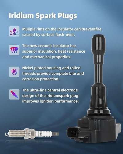 Vista 215 de ECCPP Bobinas de encendido portátiles de repuesto para automóvil compatibles con Infiniti I30/para Nissan Maxima 3.0L V6 2000-2001 Reemplazo