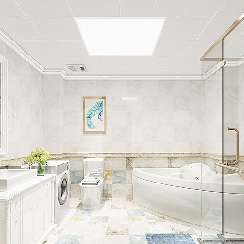 Miniatura 9 de Art3d Luz LED de panel plano de 2 x 2 pies, temperatura de color seleccionable 3CCT 3000K4000K5000K, 0-10V regulable 5500LM luz de techo empotrada,