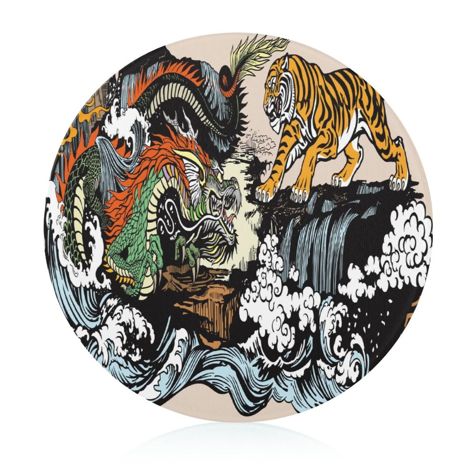 Planche à découper en verre dragon 20 cm plateau de cuisine résistant chaud