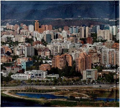 3dRose Chile, Santiago, Providencia Buildings Cerro San Cristobal Hill. - Towels (twl-209160-3)