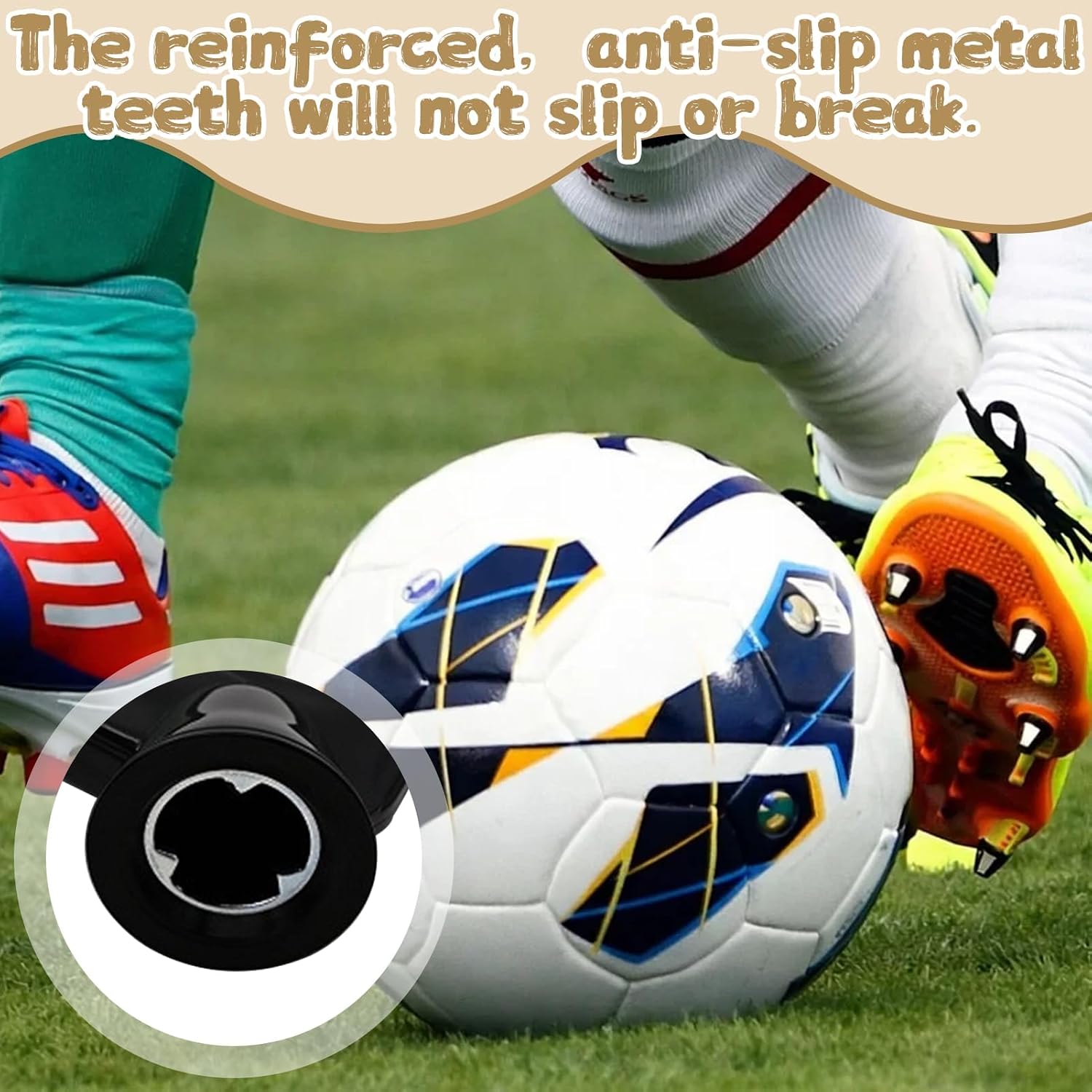 Stud Replacement Tool for Adidas Football & Rugby Boots, Durable Stud Key with Metal Teeth, Compatible with 6mm Thread