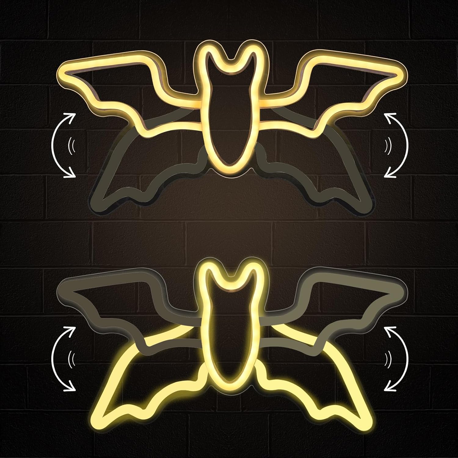 Halloween Neon Sign,Halloween Flying Bat Neon Light Sign with Adjustable Speed,for Wall Decor Bedroom Home Decor Bar halloween LED Decoration Light