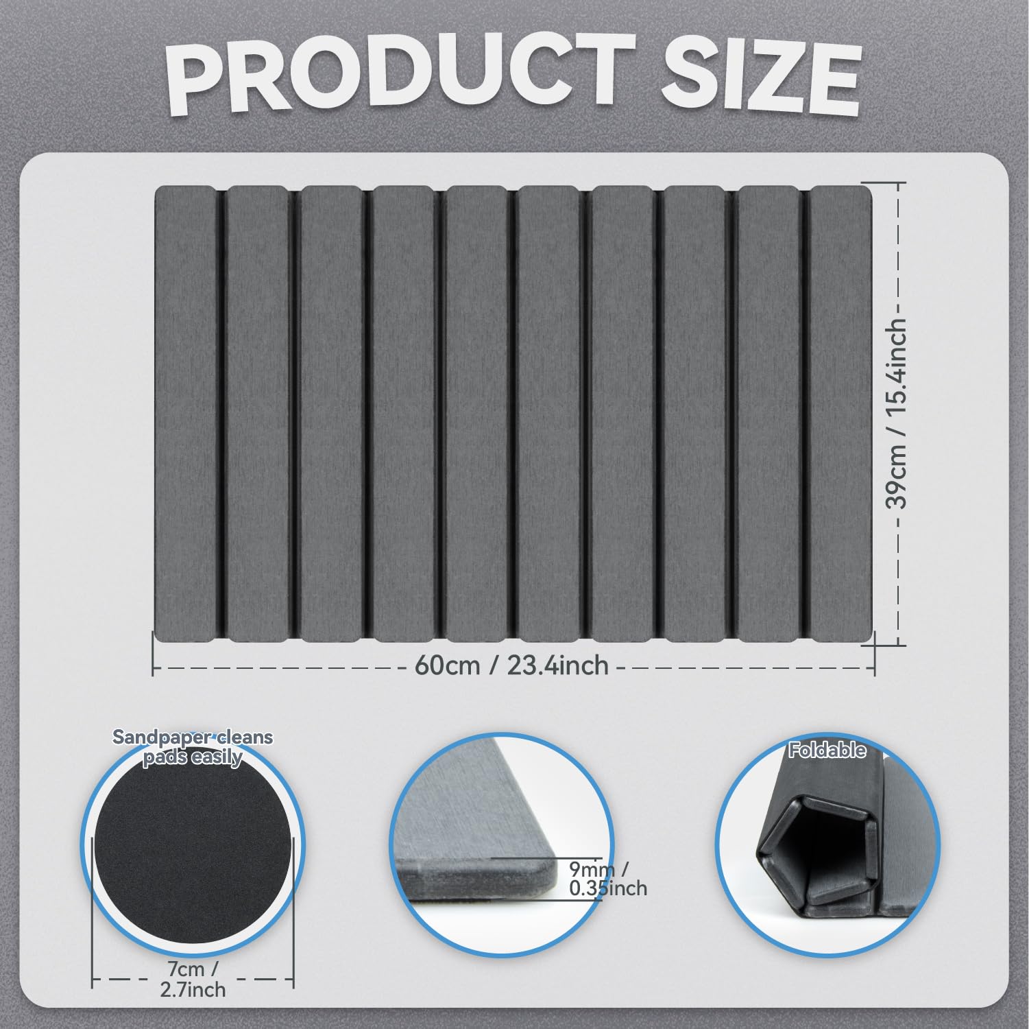 La alfombra de baño iHomara ofrece absorción superior y un diseño plegable para facilitar su almacenamiento.