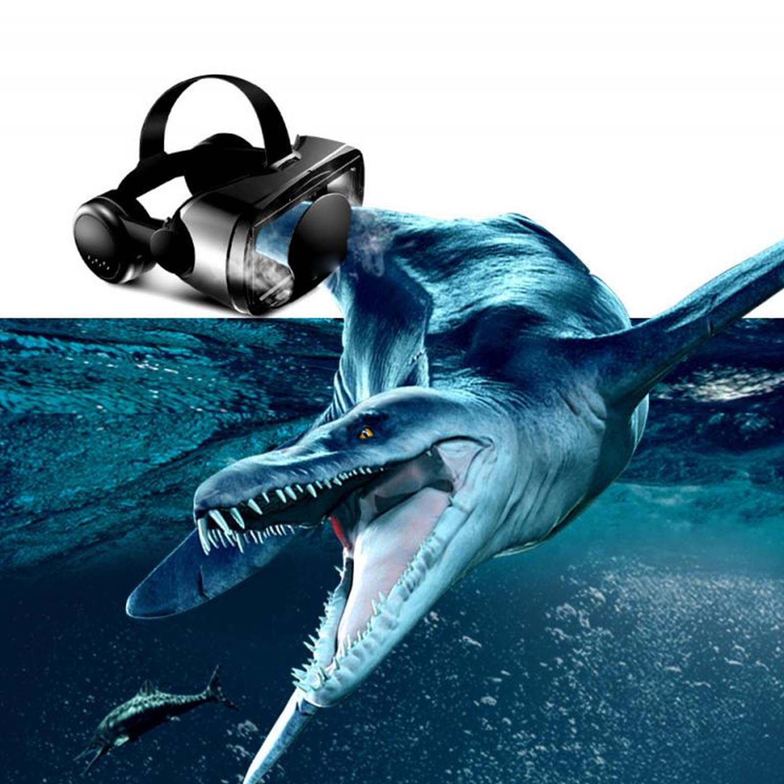 Cuffie per Occhiali VR, Casco per realtà Virtuale 3D per Smartphone da 5-7 Pollici per TV, Film per Telefono, Istruzione e Videogiochi Compatibili con IOS, Android