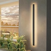 Vista 21 de Aipsun Paquete de 2 luces de pared exteriores, lámparas de luz exterior LED negras para montaje en pared, apliques de pared modernos para porche