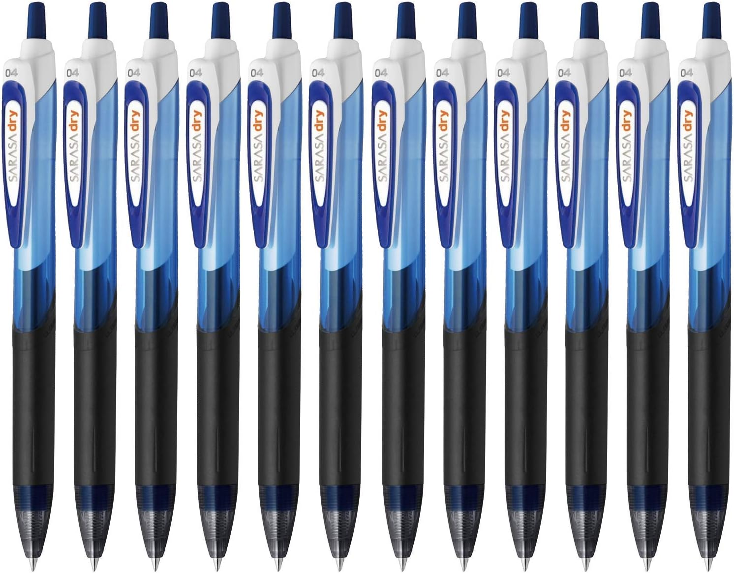 Amazon Zebra sarasa ドライジェルボールペン 0.4mm インクカラー(ブルー) 12本パック ジェルインク