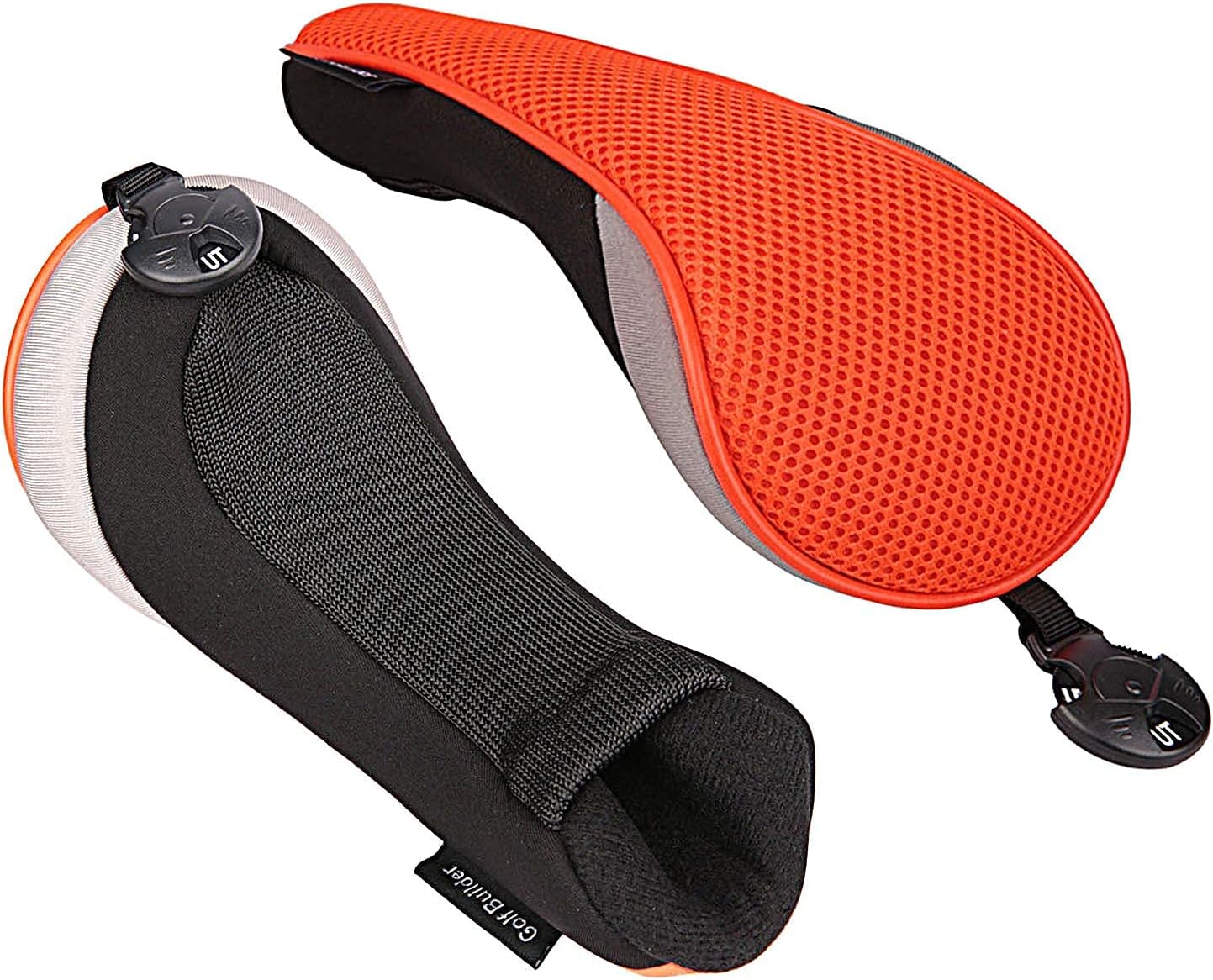 Sword &Shield sports Golf Hybrid Club Head Covers Set of 4 with Interchangeable No. Tag UT Cover (Black) : Everything Else