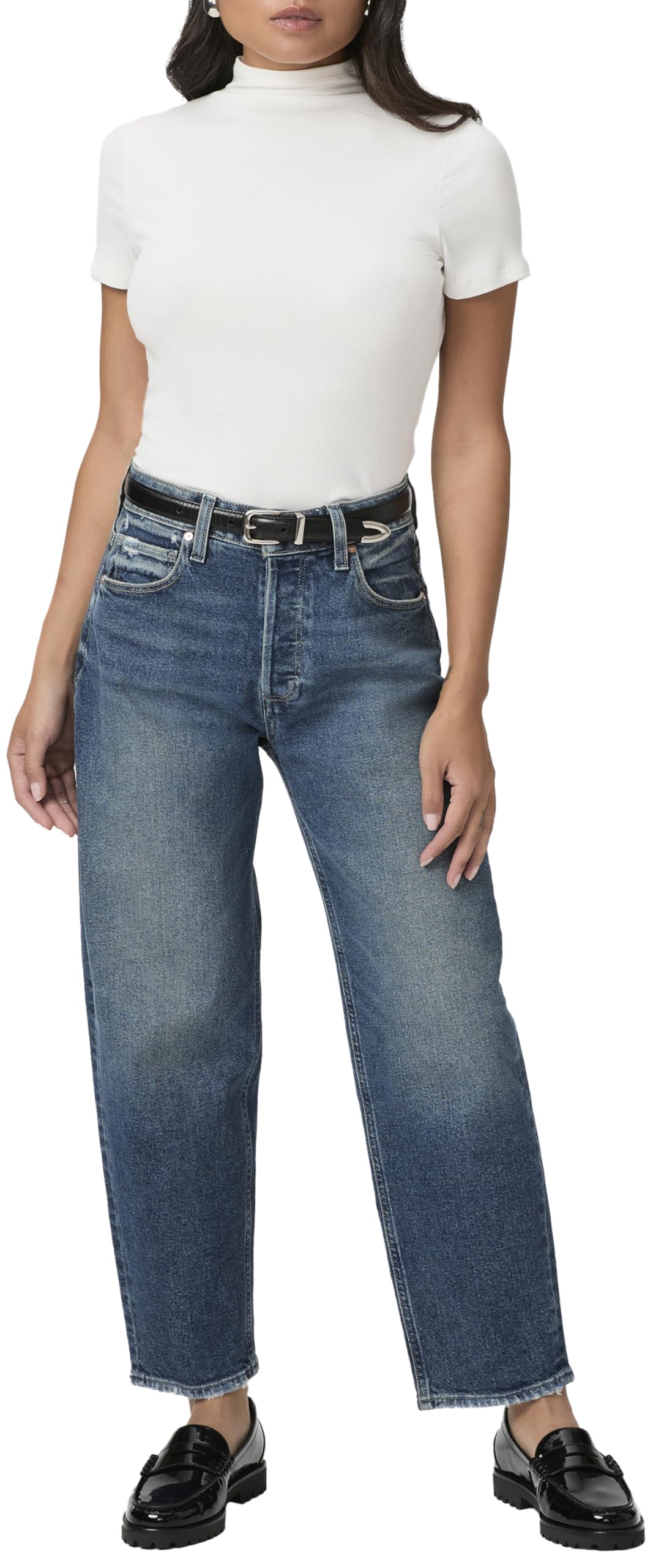 PAIGE Women's Alexis Petite Covered Button Fly Jeans