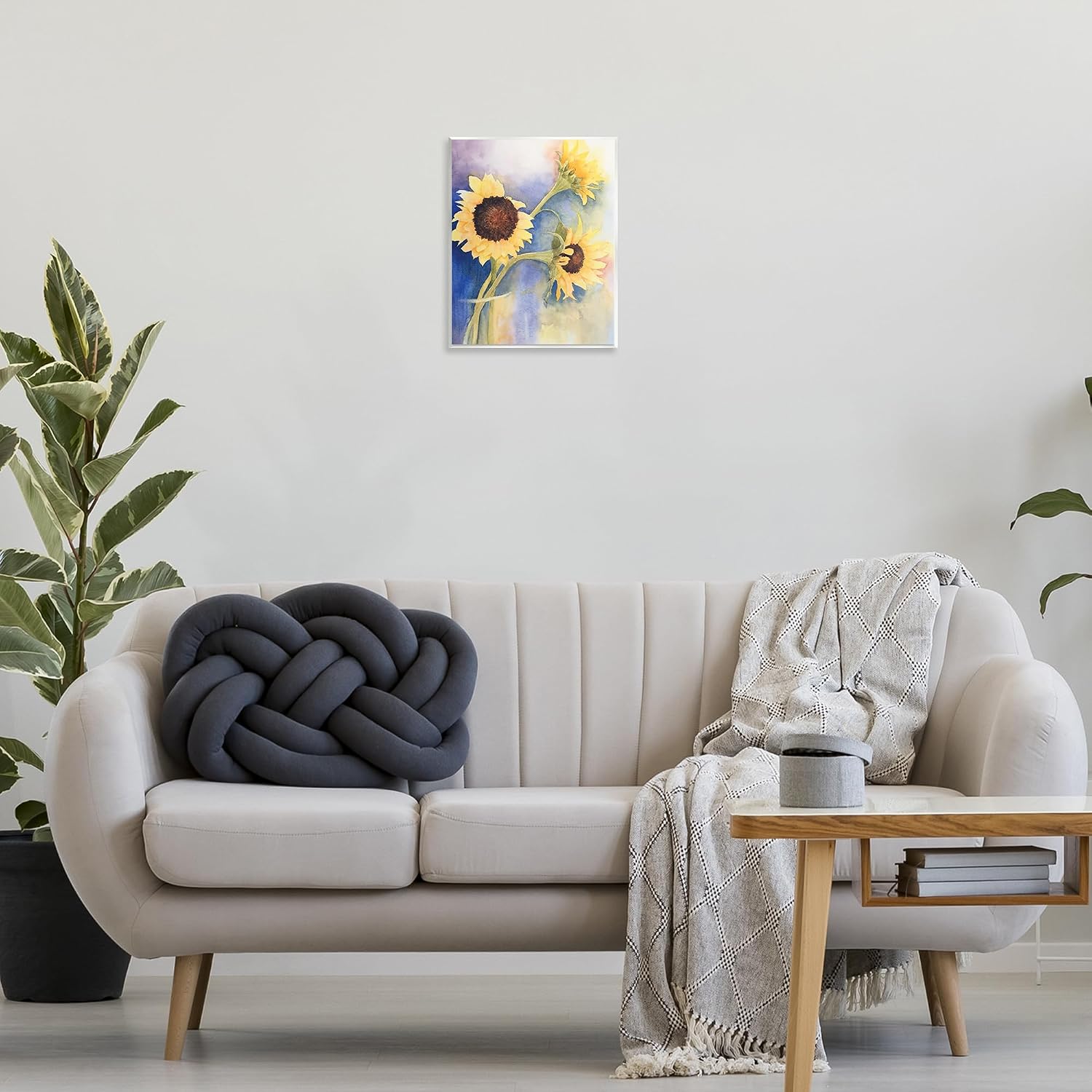 Stupell Industries 'Sunflower Trio in Vase'| Wall Plaque Art | Stupell Industries | 11 x 14 Inches, Easy to Hang and Sturdy, Made in USA, by Stephanie Fielden