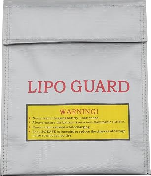 Lithium Battery Explosion-Proof Bag High Temperature Storage Protective Bag Safe Flame Retardant Multi-Functional Fireproof Bag 18 * 23cm Silver 1PCS