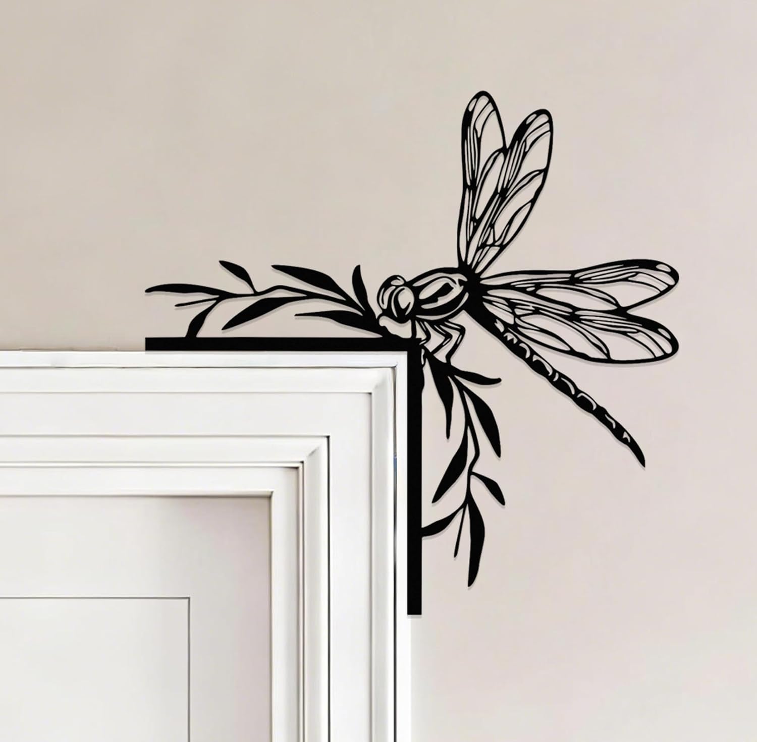 Zckjnoi Black Butterfly Metal Wall Art – Outdoor Butterflies Wall Decor for Garden, Metal Wall Sculptures Door Frame Decor for Home Patio Bathroom Kitchen Office, Butterfly Garden Wall Sign
