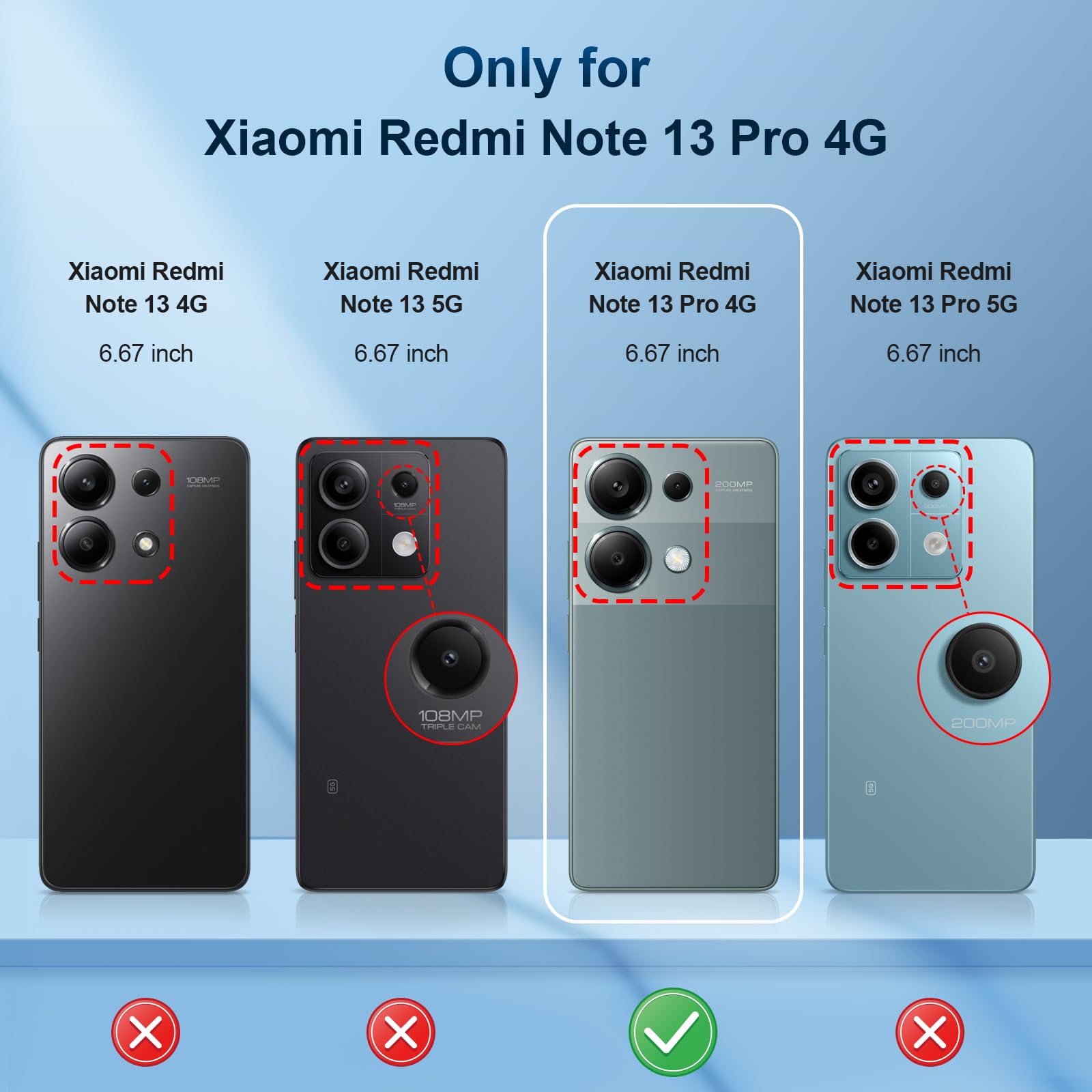 Funda para Xiaomi Redmi Note 15 Pro 5G, Carcasa Antigolpes con Soporte anular metálico, Case Protectora de Grado Militar, Azul — view 275