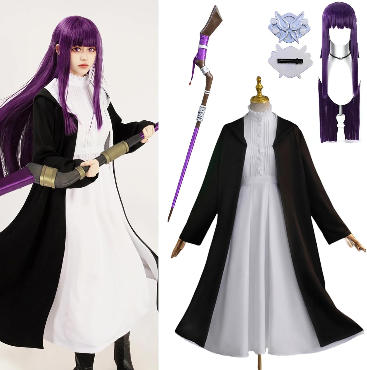 100愛華 着物 落款あり小紋薄紫正絹トールサイズ 167cm 小紋 袷 着物