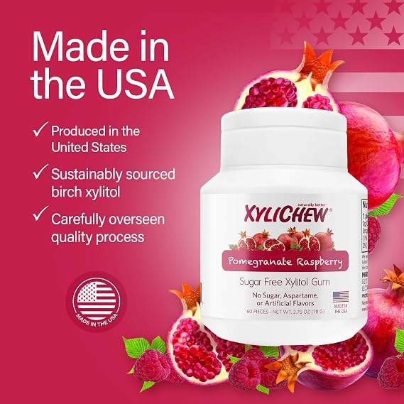 Xylichew Xylitol Gum - Sugar Free Chewing Gum - 60 Count