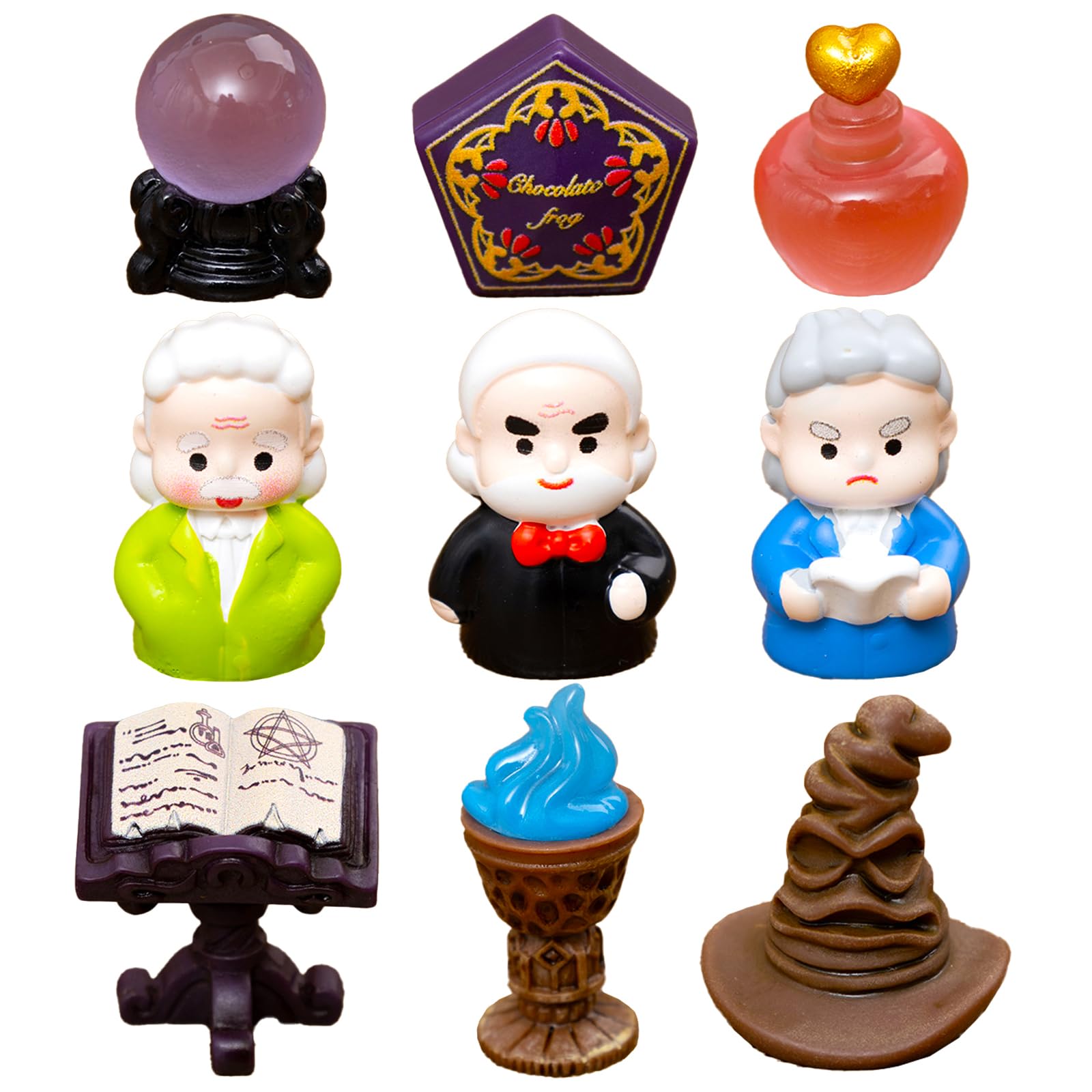25Pcs Mini Resin Figurines for Pott, Classic Character Decorations, Dolls House Accessories, Miniature Desktop Landscape Ornament for Home, Dollhouse Decor and DIY, Toys for Ages 6+