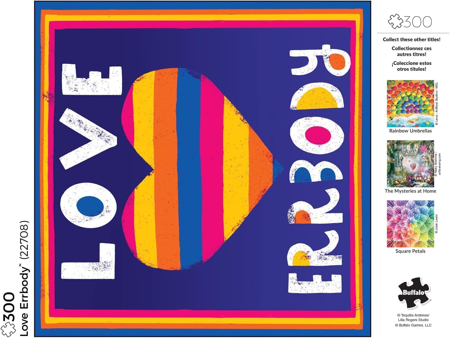 Buffalo Games - Tequitla Andrews - Love Errbody - 300 Piece Jigsaw Puzzle for Adults Challenging Puzzle Perfect for Game Nights - Finished Size is 21.25 x 15.00
