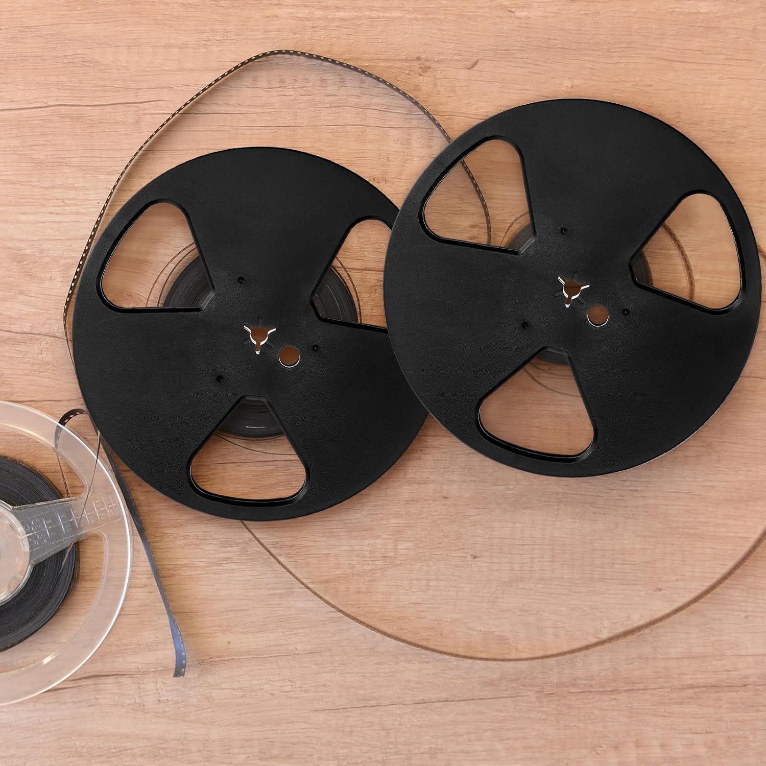 Relaxweex 3 Pcs 7" x 1/4" Reel to Reel Tape Recorder Plastic Empty Tape Reels for Movie Film Recording Player Take up Compatible with Teac/revox Studer