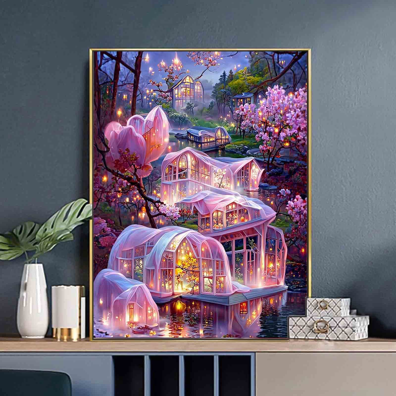 DIY 5D Diamond Art KitsSchilderen op Nummer Kits Zonsopgang Waterval