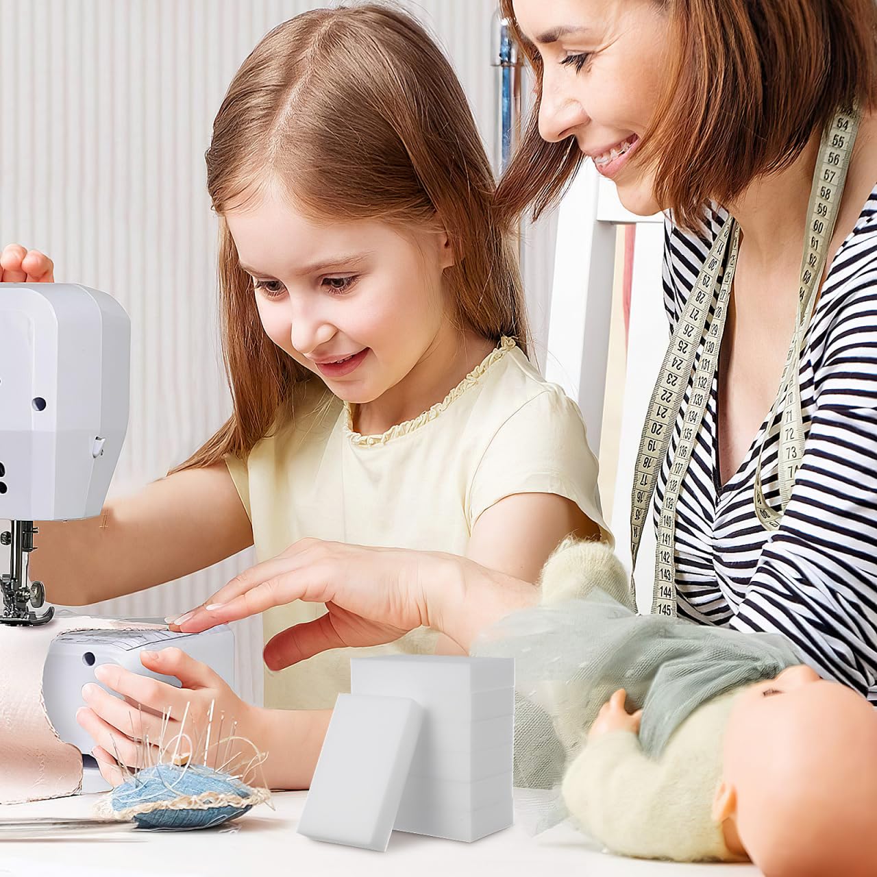 ULTECHNOVO Set di 10 pezzi di spugna fai da te in feltro ad alta densità, per infeltrimento ad ago, versatile spugna per principianti e professionisti, adatta ai bambini, durevole