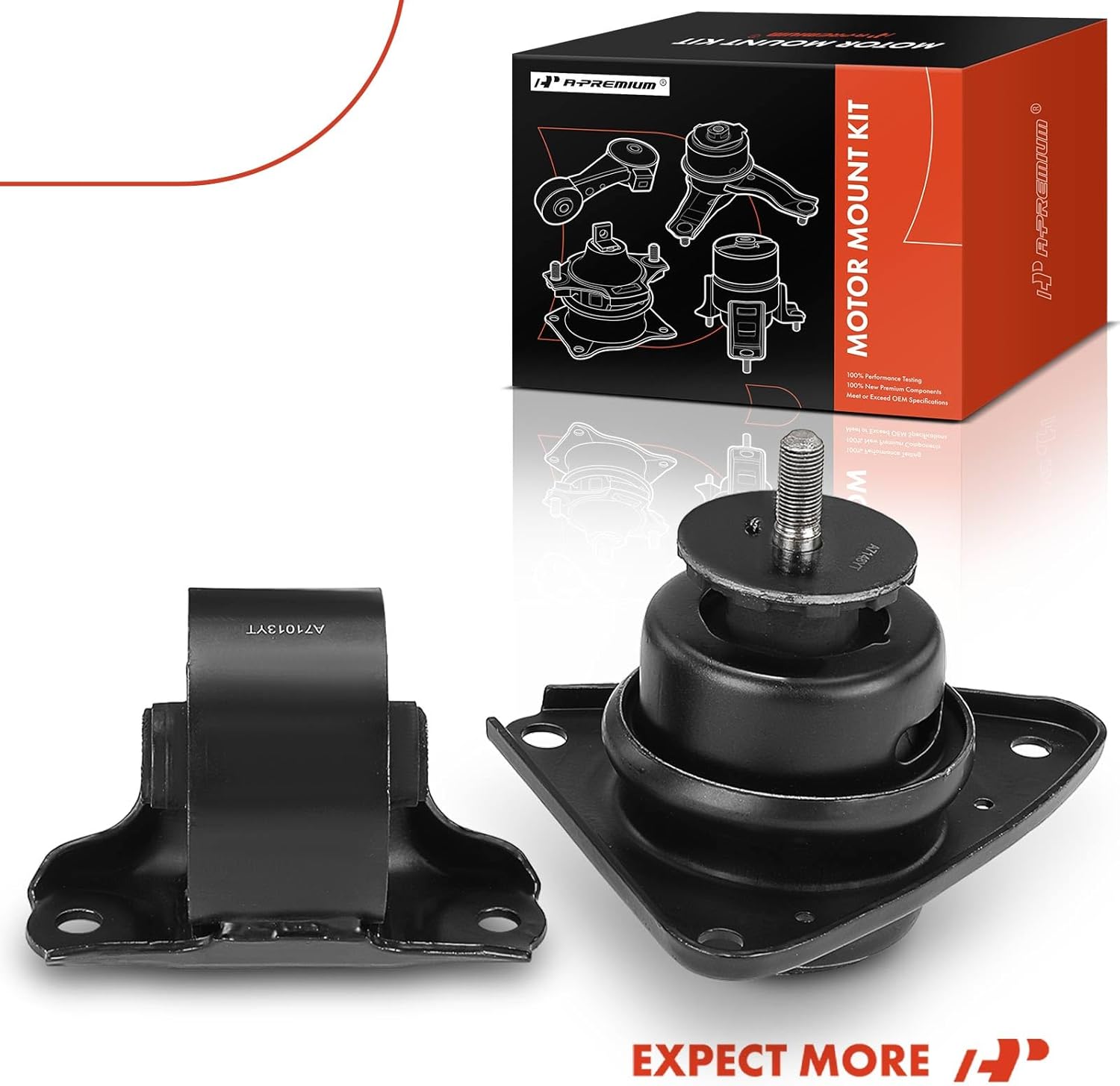 A-Premium 2PCS Front Engine Motor Mount Kit Compatible with Kia Forte 2010-2013, Forte Koup 2010-2013, Forte5 2012-2013, Automatic Transmission