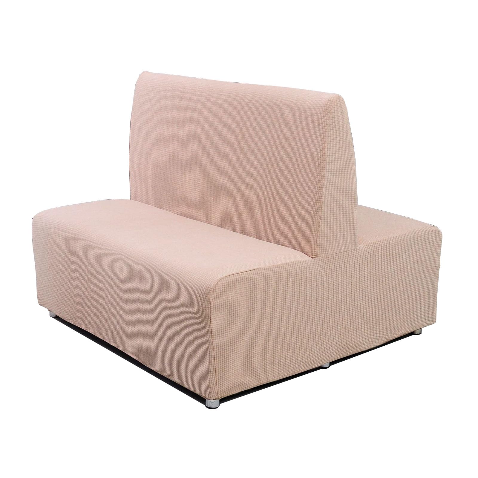 Leomix Armless Sofa Card Seat Cover, Futon Cover Stretch Protector Slipcovers, 2-Seater Settee loveseat Couch Bed Covers,J,Double sided seat