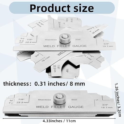 Juego de 3 herramientas de medición para soldadura Hicarer miniatura 2
