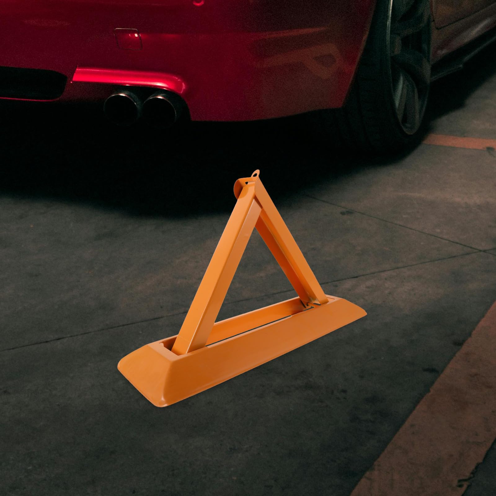 Zerodeko 1juego Bloqueo Plaza Parking Triangular Reforzado Anclaje Suelo Acero Duradero Fácil Instalación para Garajes Zonas Residenciales y Comerciales Protección Fija contra Impactos