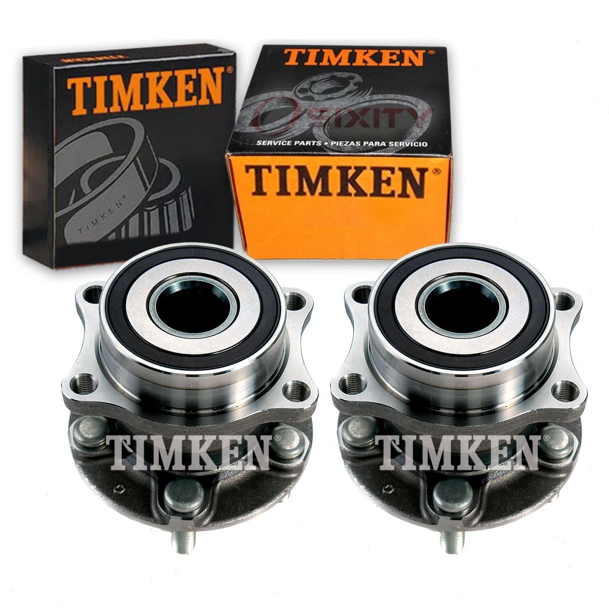 2 pc Timken Rear Wheel Bearing Hub Assembly Compatible with Subaru Forester 2009-2013
