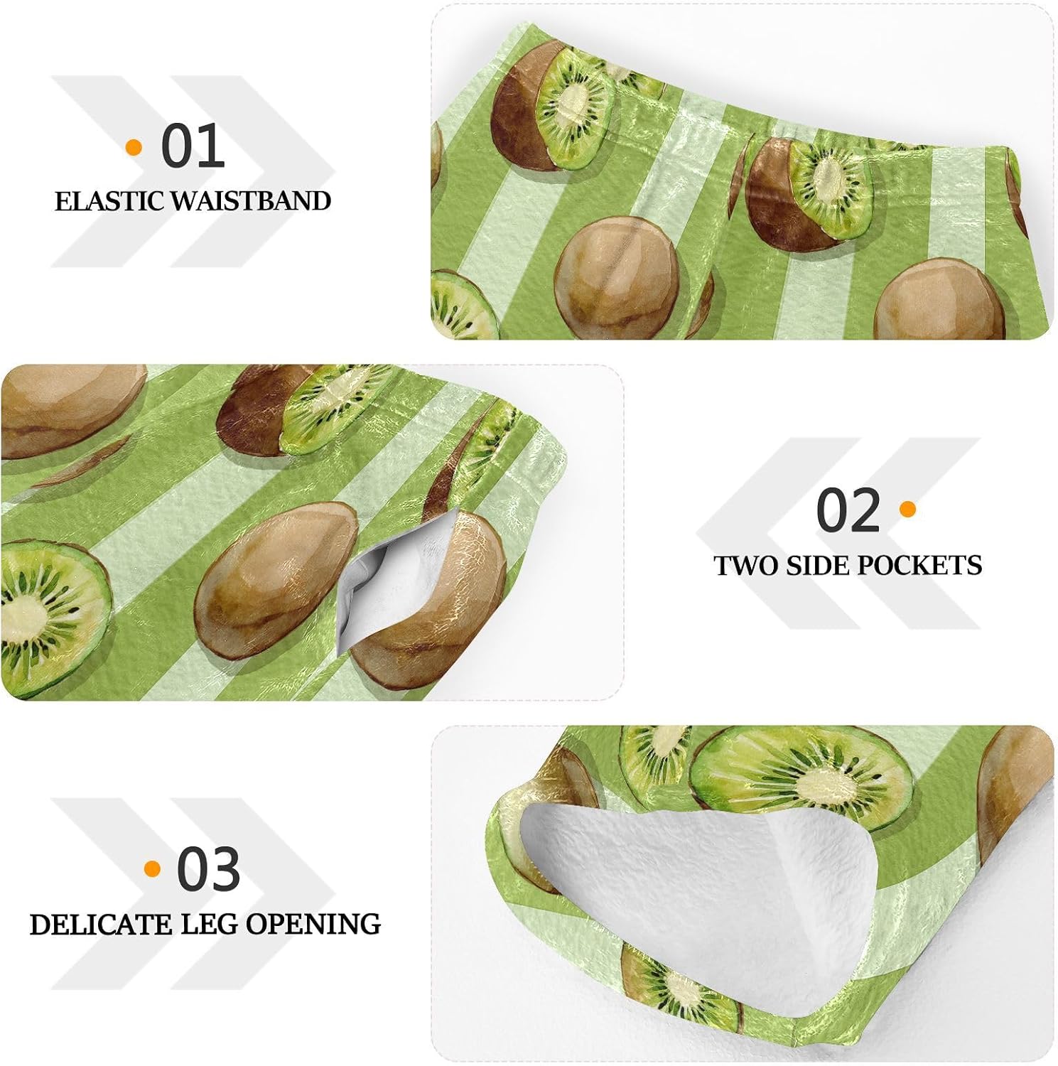 visesunny Watercolor Kiwi Boys Pants for Kids Fleece Bottoms Long Jogger Pants Trousers with Pockets Size 6-14Y