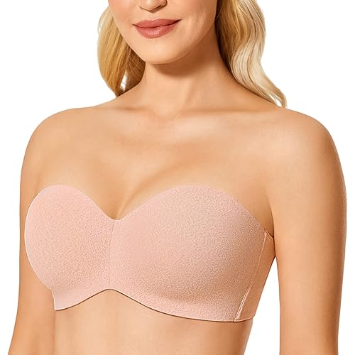 DELIMIRA Women's Strapless Minimizer Bra Plus Size Non-Padded Underwire Silicone-Free