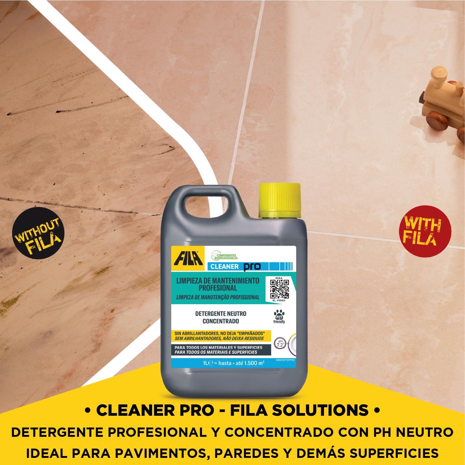 Detergente pH Neutro CLEANER PRO para Pavimentos y Revestimientos Mármol Gres Resina Vinilo Madera