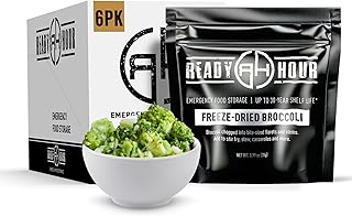 Ready Hour Broccoli Case Pack (48 Servings), Freeze-Dried, Bulk Emergency Food Broccoli Supply, Survival Emergency, Real Non-Perishable, Long Shelf Life