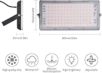 SOLIKU 100W LED Reflektor 8000 Lumen IP65 Vízálló Meleg Fehér Kültéri Munkalámpa 2