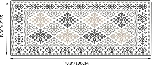 Miniatura 2 de EMMTEEY Tapete de cocina antifatiga de 23.6 x 70.8 pulgadas, impermeable, acolchado de PVC, antideslizante, bohemio, tapete de cocina azteca